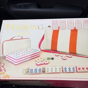 NWT Mahjong Mah Jongg Set Blooming Edition Floral Bag Mat Case Bag Racks Pink
